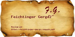 Feichtinger Gergő névjegykártya